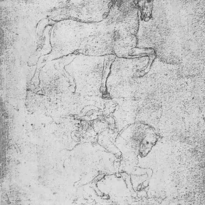 Study for the Sforza Monument, c1482-c1499 (1883). Artist: Leonardo da Vinci Study for the Sforza Monument, c1482-c1499 (1883). Artist: Leonardo da Vinci