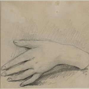 Study of a Womans Hand (verso), 1800s. Creator: Theodule Ribot (French, 1823-1891)