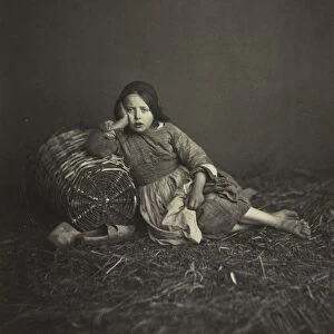 Study of a Young Peasant Girl, c. 1860. Creator: Unidentified Photographer