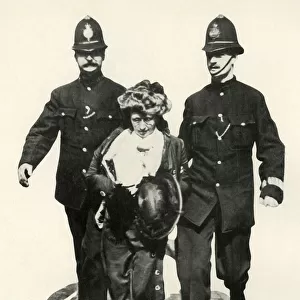 Suffragette being arrested, c1910, (1947). Creator: Unknown
