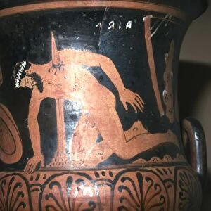 Suicide of Ajax, Etruria, Red-figured Krater, 400BC-350BC