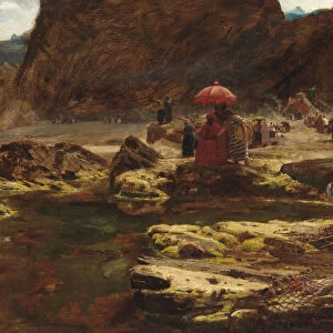 The Sultan and his camp by the enchanted lake, 1888. Artist: Goodwin, Albert (1845-1932)