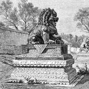 Summer Palace, Bronze Lion, Emblem of the Imperial Power, c1890