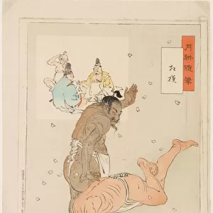 Sumo Wrestlers in Action, 1899