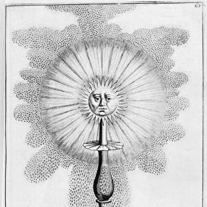 Sun ornamental fountain design, 1664. Artist: Georg Andreas Bockler