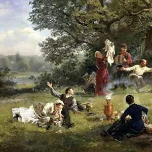Sunday, 1884. Artist: Alexei Ivanovich Korzukhin