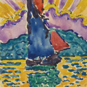 Sunset (L Eventail), c. 1905. Artist: Signac, Paul (1863-1935)