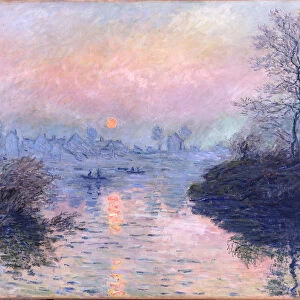 Sunset on the Seine at Lavacourt, Winter Effect. Artist: Monet, Claude (1840-1926)