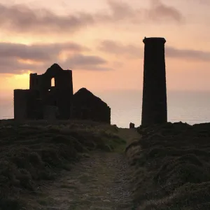 Sunset, Wheal Coates tin mine, St Agnes, Cornwall, 2009