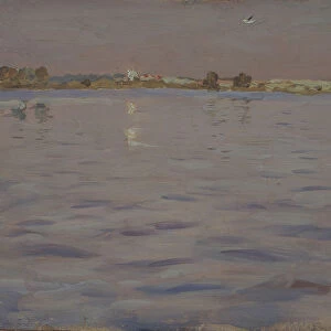 Last sunshines. A lake, 1898-1899. Artist: Levitan, Isaak Ilyich (1860-1900)