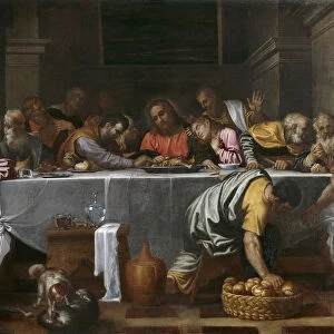 The Last Supper. Artist: Carracci, Agostino (1557-1602)