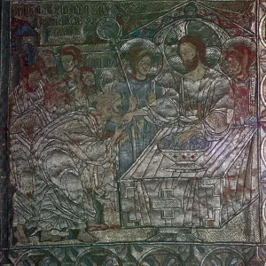 Detail of the Last Supper of Salonika embroidered on vestments, 14th century