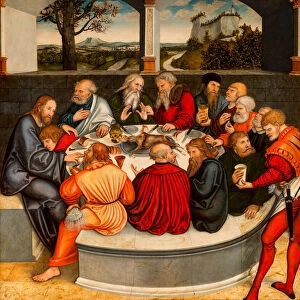 The Last Supper (with Luther amongst the Apostles), Reformation altarpiece, 1539-1543
