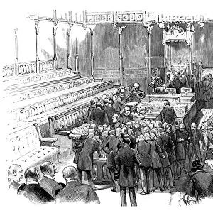 Swearing in Members at the House of Commons, Westmister, London, c1905