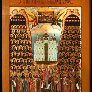 The Synaxis of the Saints of the Kiev Caves, Mid of the 19th cen Artist: Russian icon