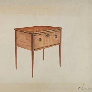 Table with Deep Drawer, 1935 / 1942. Creator: Mattie P. Goodman