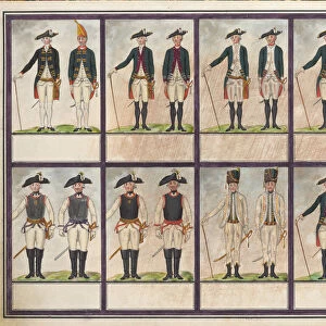 Table of uniforms of the troops of Paul I. Gatchina, 1793-1796