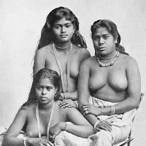 Three Tamil girls of the Deccan, 1902. Artist: Karl Hagenbeck