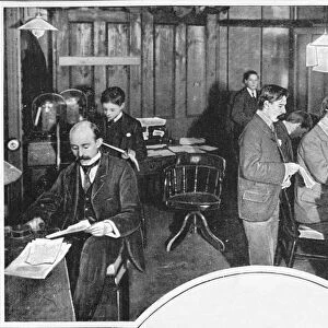 Tape and telegraph room of the Daily Express newspaper, London, c1900 (1903)