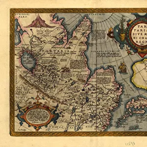 Tartariae sive Magni Chami Regni ty¨pus, 1603. Creators: Abraham Ortelius, Jan Baptist Vrients