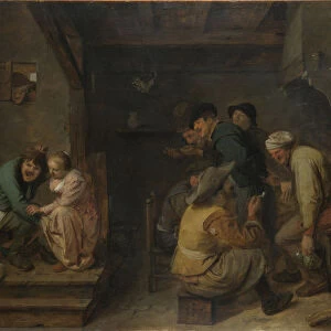 Tavern Scene, c. 1635. Artist: Brouwer, Adriaen (c. 1605-1638)