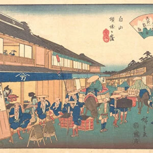 Tea house in Hakusen district, ca. 1835-42. ca. 1835-42. Creator: Ando Hiroshige