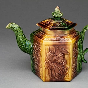 Teapot, Staffordshire, 1750 / 70. Creator: Staffordshire Potteries