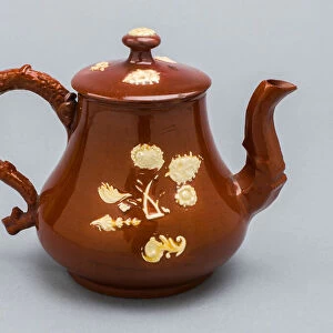 Teapot, Staffordshire, c. 1725 / 40. Creator: Staffordshire Potteries