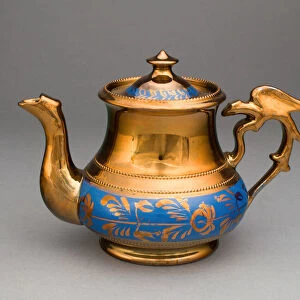 Teapot, Staffordshire, c. 1820. Creator: Staffordshire Potteries