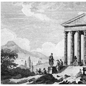 Temple of Augustus at Mylasa (Milas), Turkey, 19th century