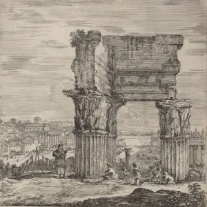 Temple of Concord and Roman Forum, 1656. Creator: Stefano della Bella