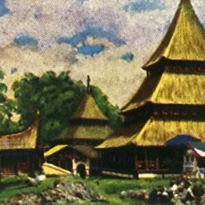Temple in Kota Baru, eastern Sumatra, c1928. Creator: Unknown