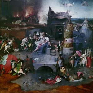 The Temptation of Saint Anthony (Central panel of a triptych), Between 1495 and 1515. Artist: Bosch, Hieronymus (c. 1450-1516)