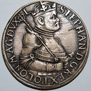 The Thaler of Stephen Bathory, King of Poland (Obverse), 1580. Artist: Numismatic, West European Coins