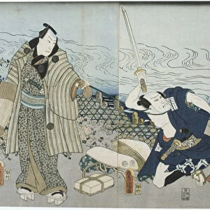 Theatre Scene, 1844. Artist: Utagawa Kunisada