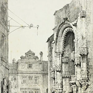 Thein Church, Prague, 1833. Creator: Samuel Prout