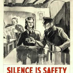 There's often a listener. Silence is safety. Never talk to... WWII poster, between 1939 and 1946 There's often a listener. Silence is safety. Never talk to... WWII poster, between 1939 and 1946