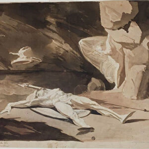 Thetis Mourning the Body of Achilles, 1780. Creator: Henry Fuseli