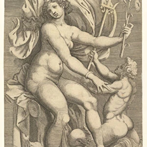 Thetis Seated with a Triton, 16th century. Creator: Unknown