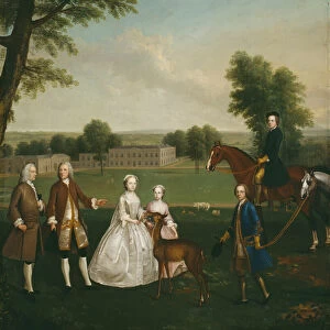 Thomas Lister and Family at Gisburne Park, 1740 / 41. Creator: Arthur Devis