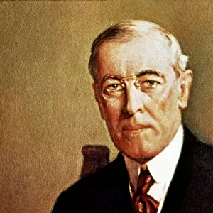 Thomas Woodrow Wilson (1856-1924), the twenty eighth U. S. president, Nobel Peace Prize, 1919