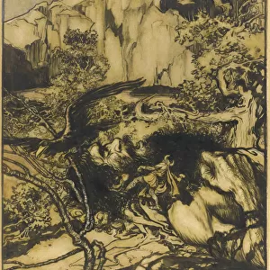 Thors Journey to the Land of the Giants, 1901. Artist: Rackham, Arthur (1867-1939)