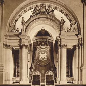 Thrones in the ballroom at Buckingham Palace, 1935