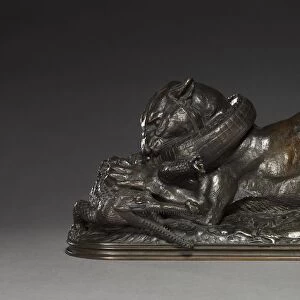 Tiger Devouring a Gavial, 1831. Creator: Antoine-Louis Barye (French, 1796-1875)