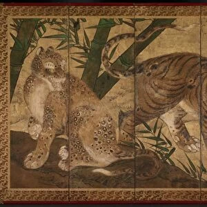Tiger and Leopard, 1668. Creator: Sekkei Yamaguchi (Japanese, 1644-1732)