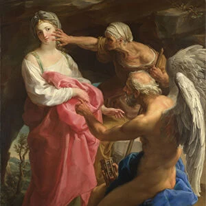 Time orders Old Age to destroy Beauty, 1746. Artist: Batoni, Pompeo Girolamo (1708-1787)