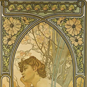 The Times of the Day: Evening dream. Artist: Mucha, Alfons Marie (1860-1939)