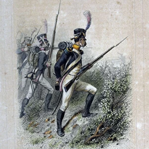 Tirailleur Voltigeur, (Rifleman), 1859. Artist: Auguste Raffet
