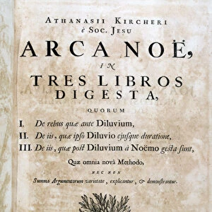 Title page of Arca Noe, 1675. Artist: Athanasius Kircher