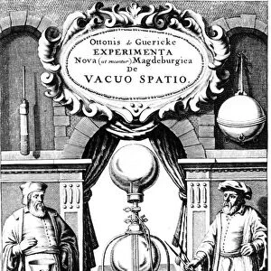 Title page of Experimenta Nova, ut vocant, Magdeburgica, de vacuo Spatio, (Amsterdam, 1672)